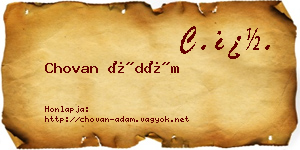 Chovan Ádám névjegykártya