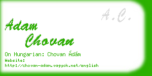 adam chovan business card