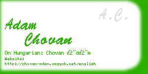 adam chovan business card
